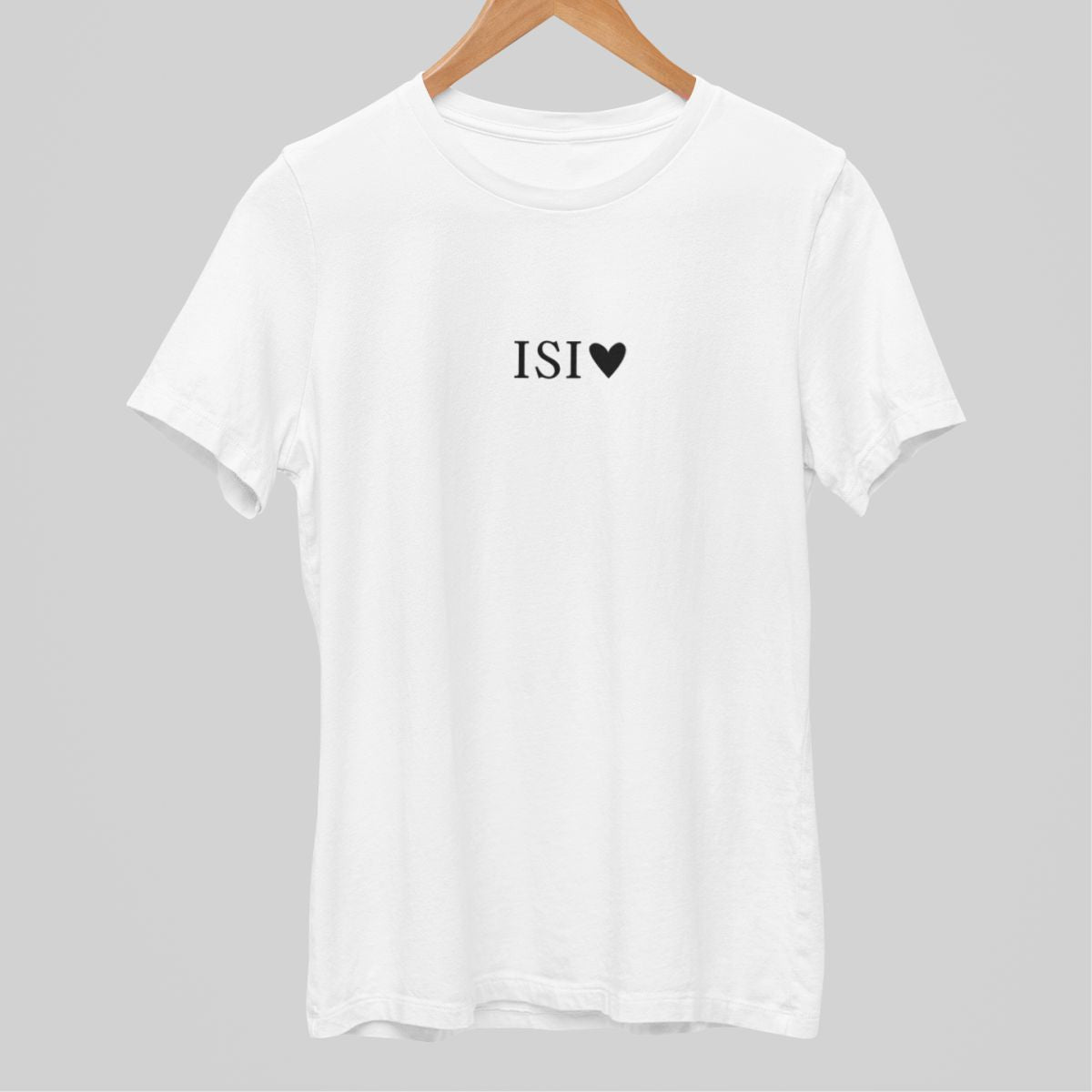 Valkoiset unisex T-paidat "Isi ja sydän"