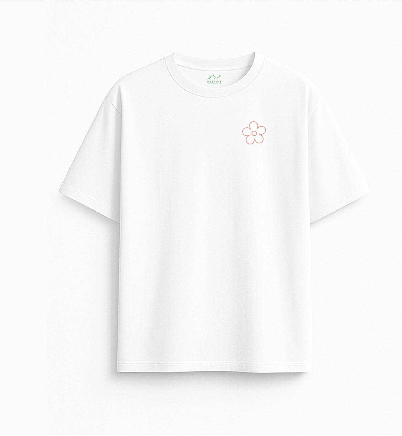 Oversized white T-shirt "Mental breakdown"