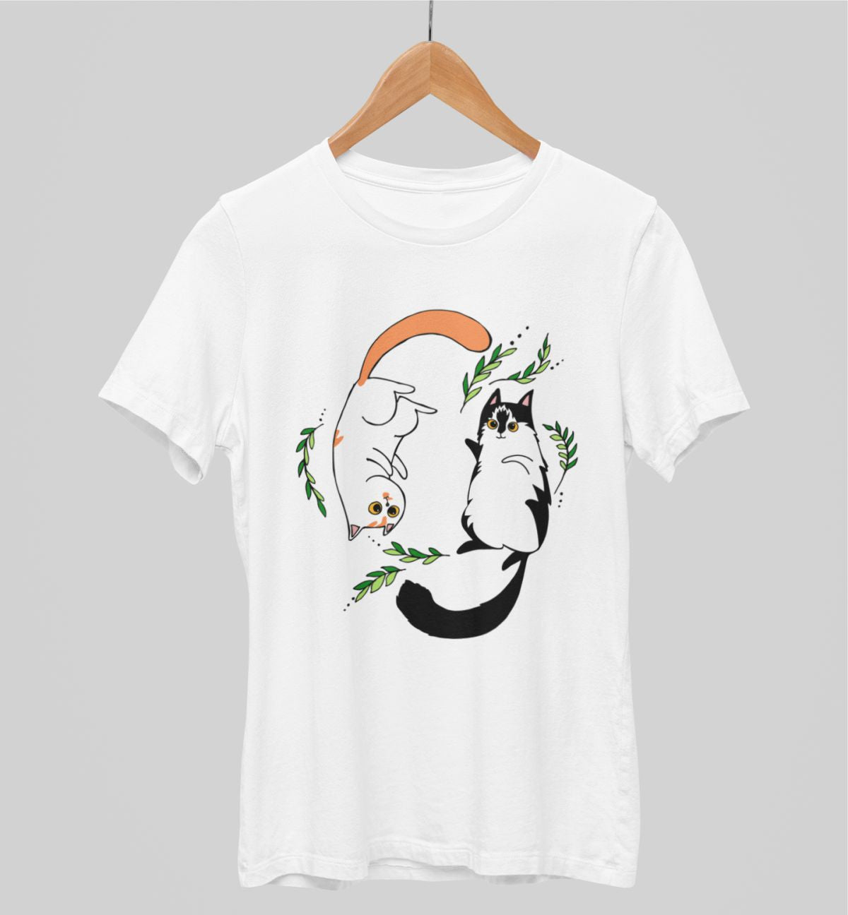 Valkoiset unisex T-paidat "Kisulit"