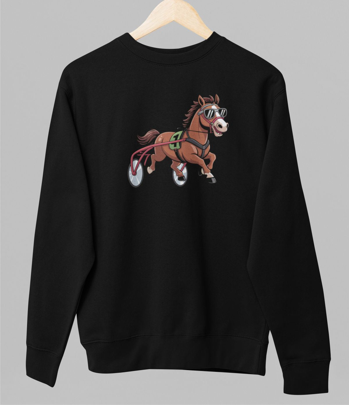 Musta unisex collegepaita "Raviurheilu King"