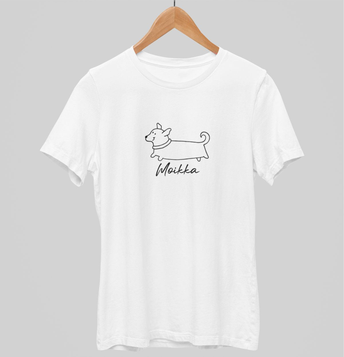 Valkoiset unisex T-paidat "Moikka"