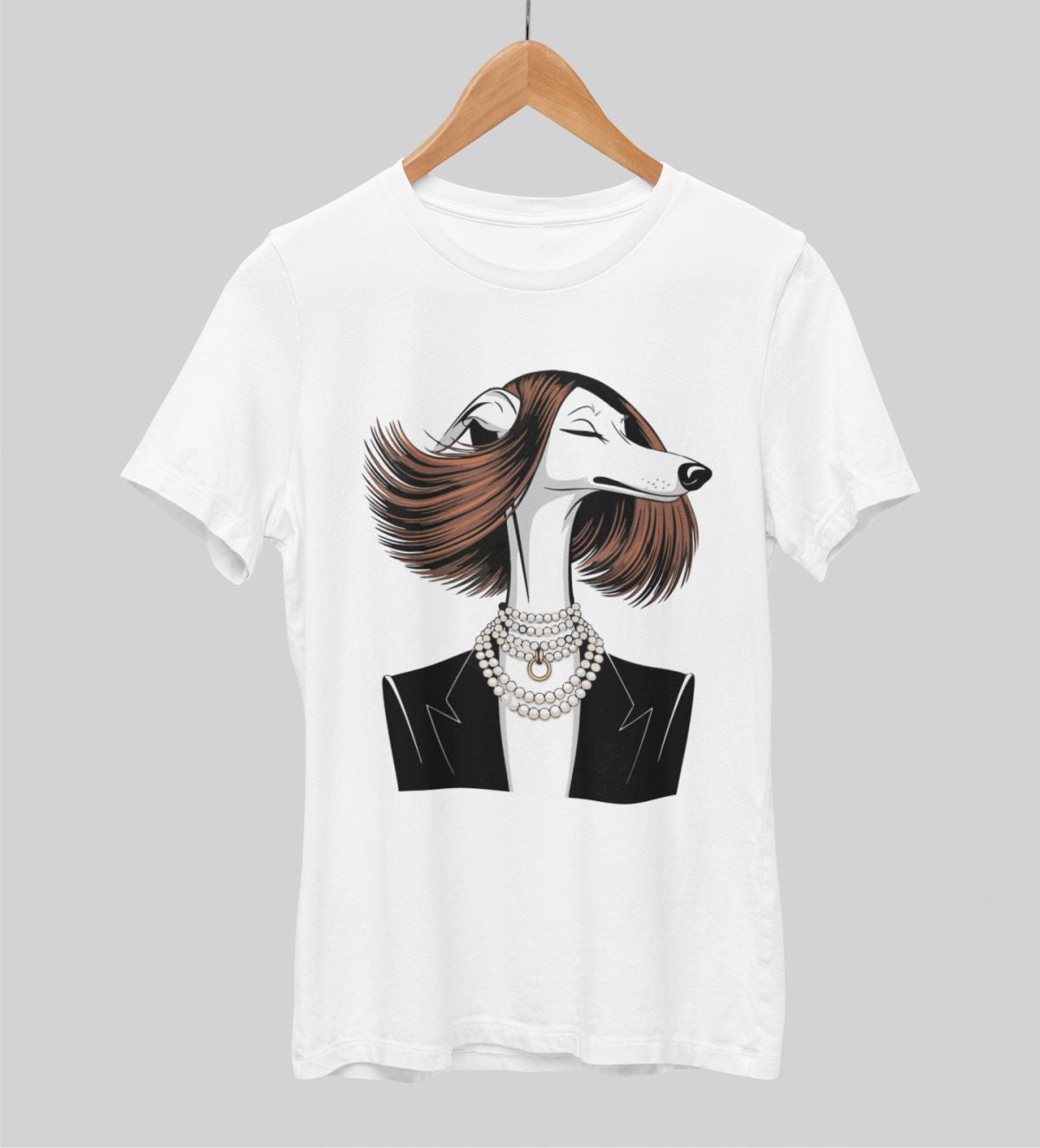 Valkoiset unisex T-paidat "Ledi"