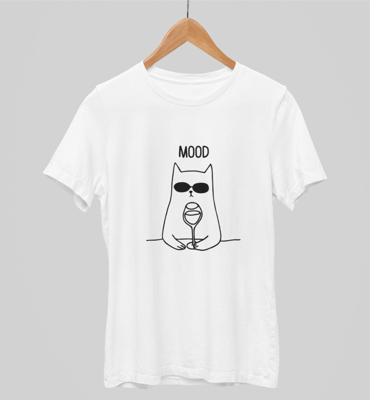 Valkoiset unisex T-paidat "Mood"