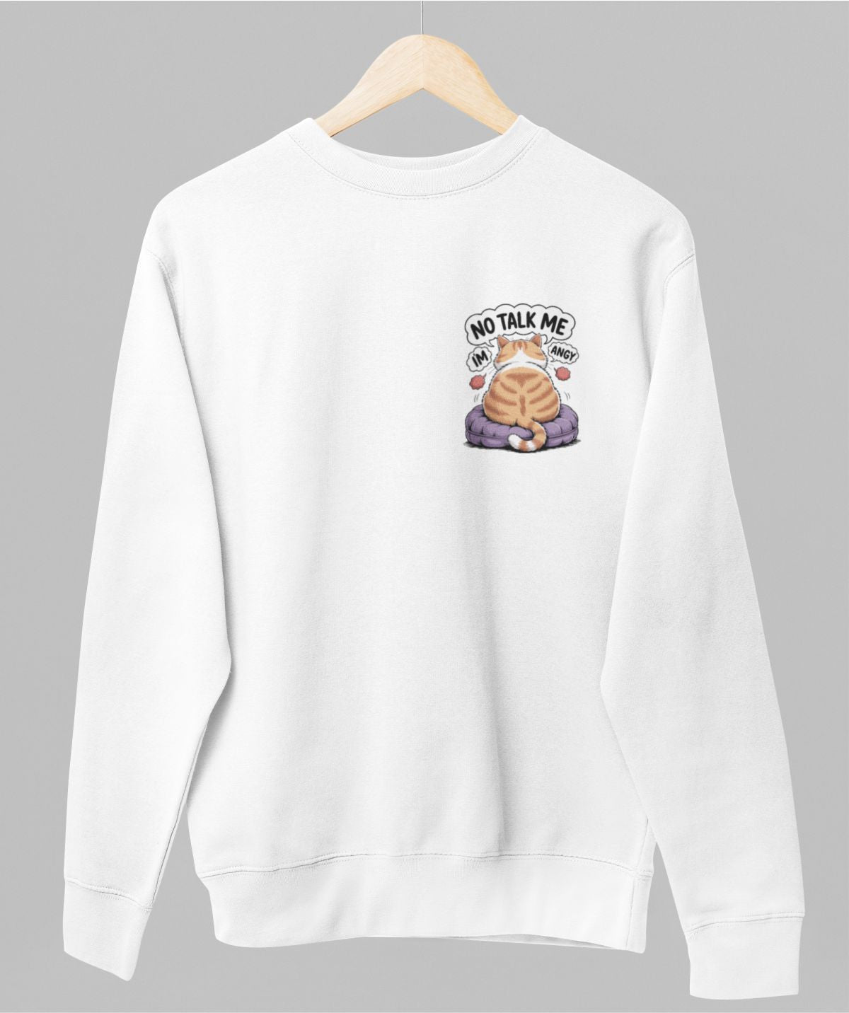 Valkoinen unisex collegepaita "Angy"