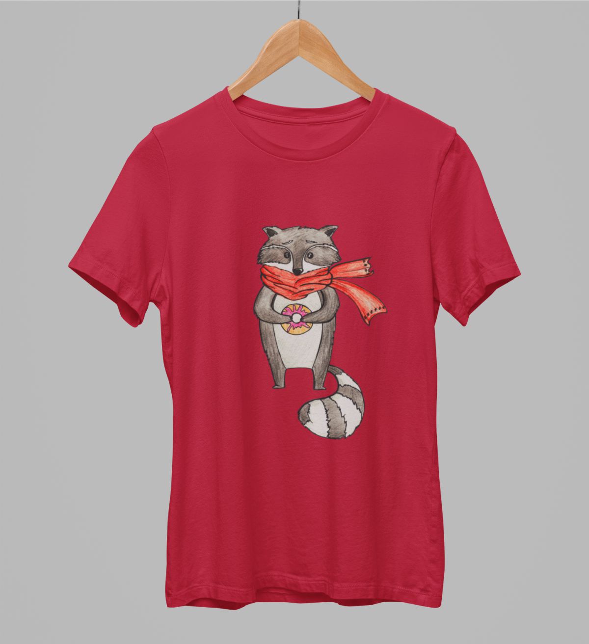 Punaiset unisex T-paidat "Pesukarhu"