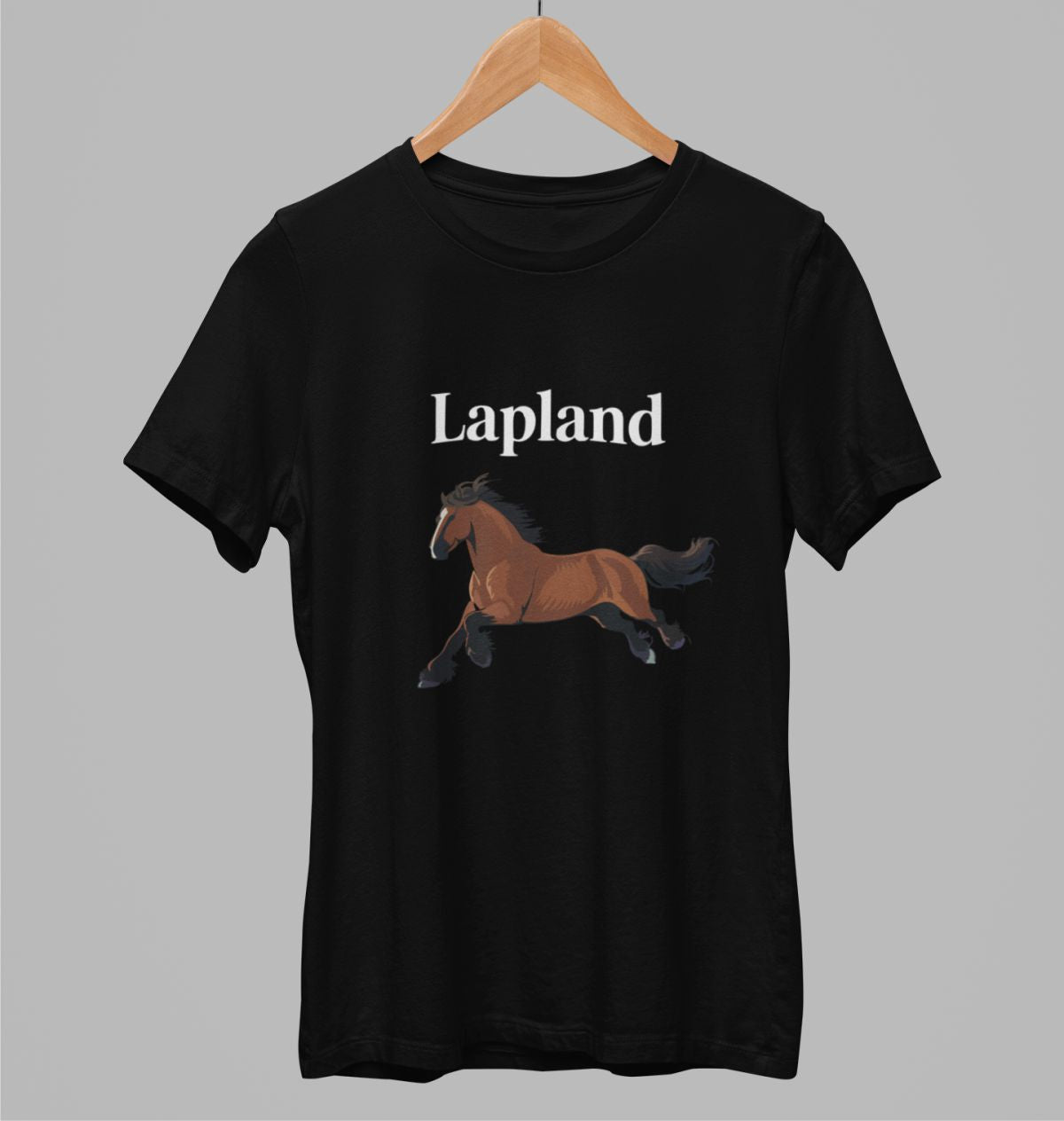 Mustat unisex T-paidat "Lapland"