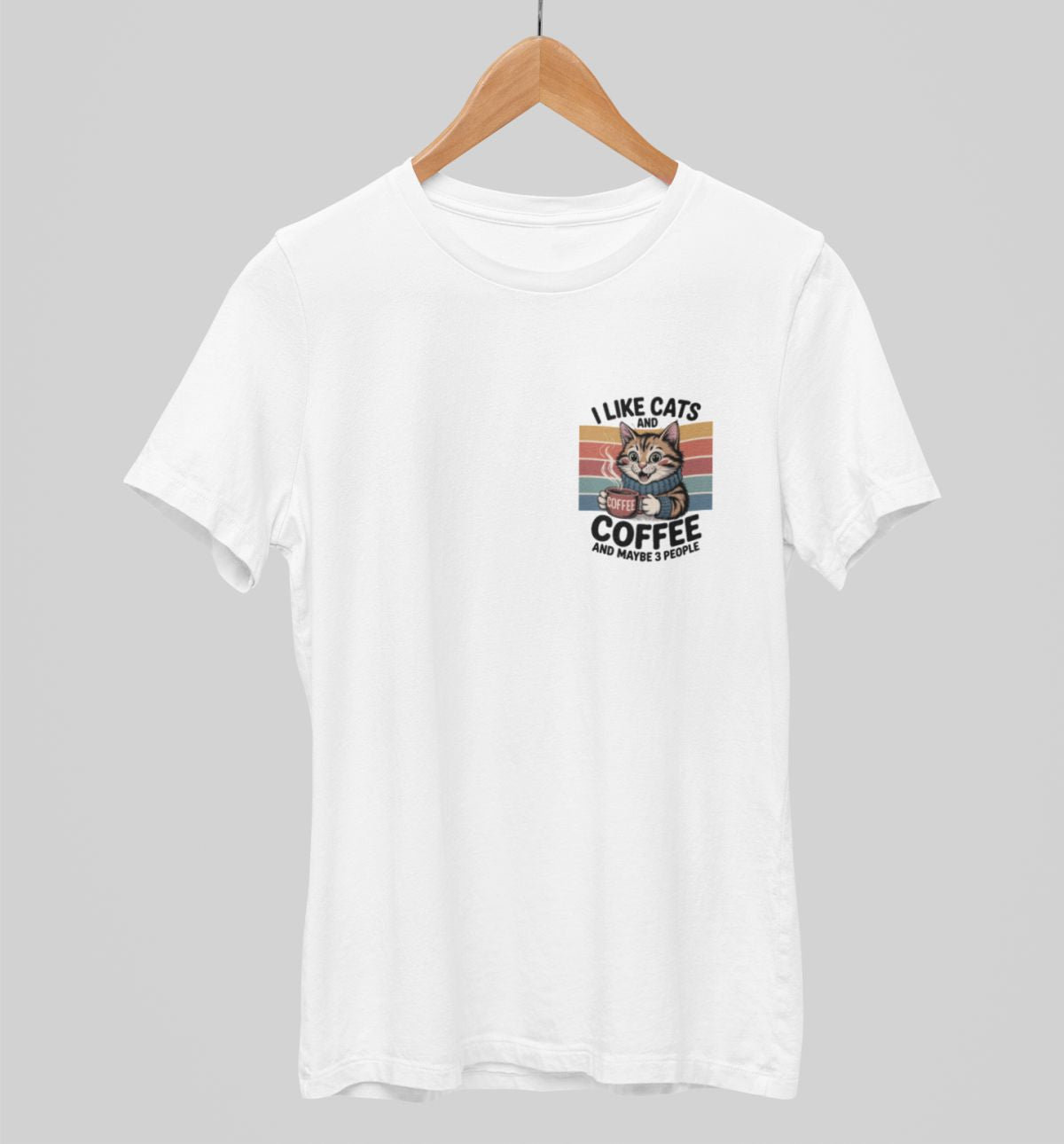 Valkoiset unisex T-paidat "Three people"