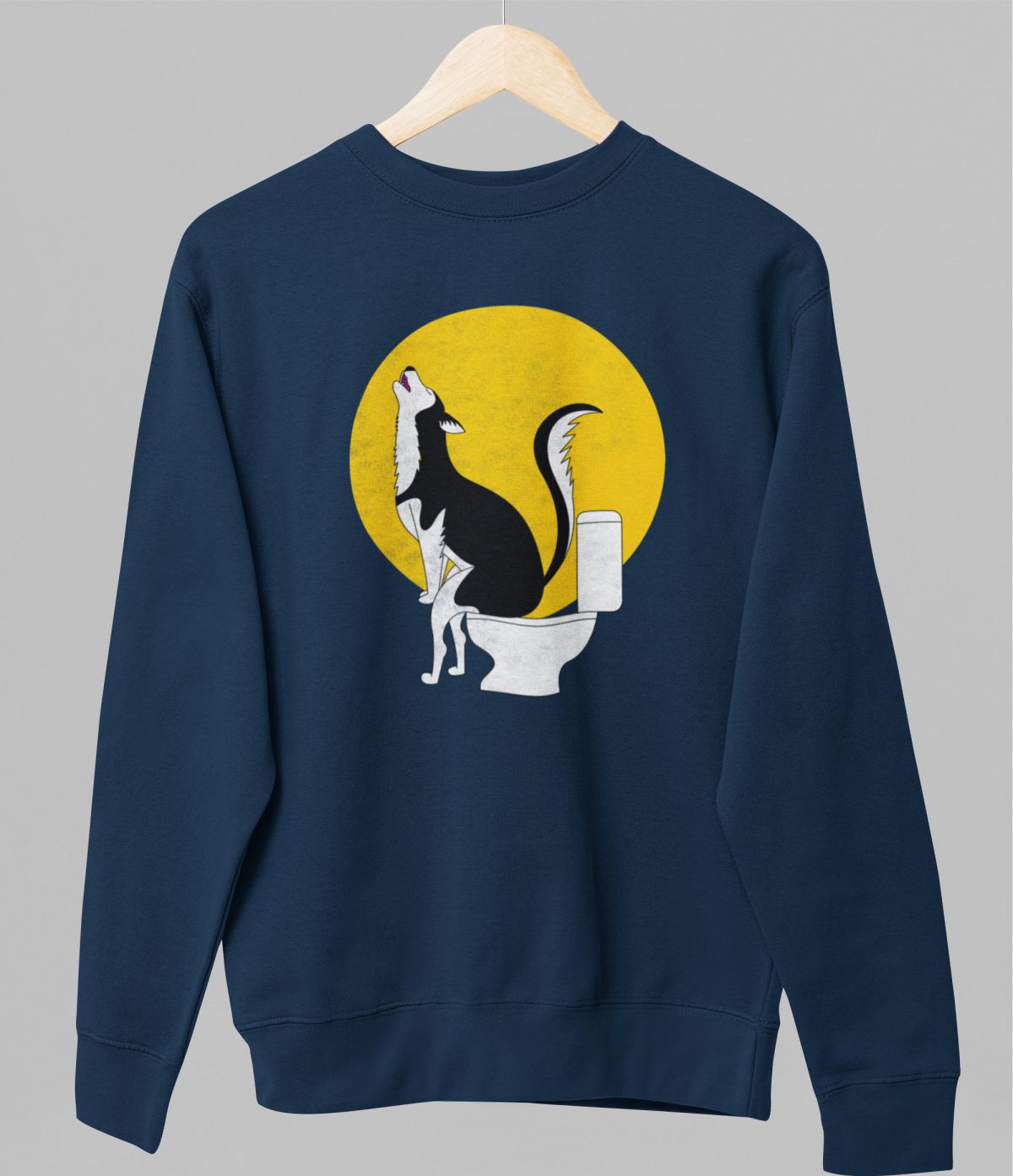 Sininen unisex collegepaita "Husky"