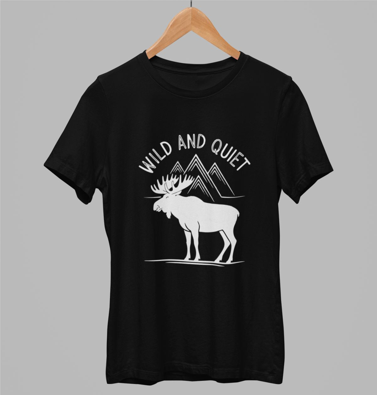 Mustat unisex T-paidat "Wild and quiet"