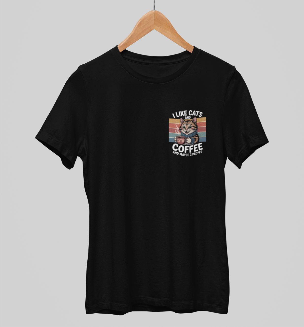 Mustat unisex T-paidat "Three people"