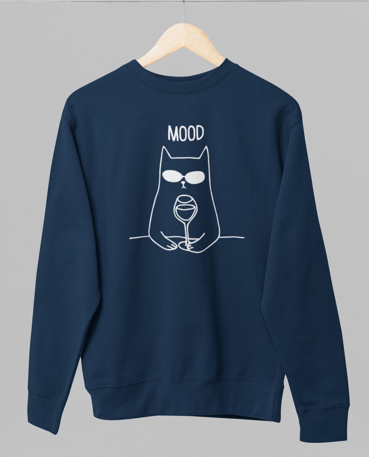 Sininen unisex collegepaita "Mood"