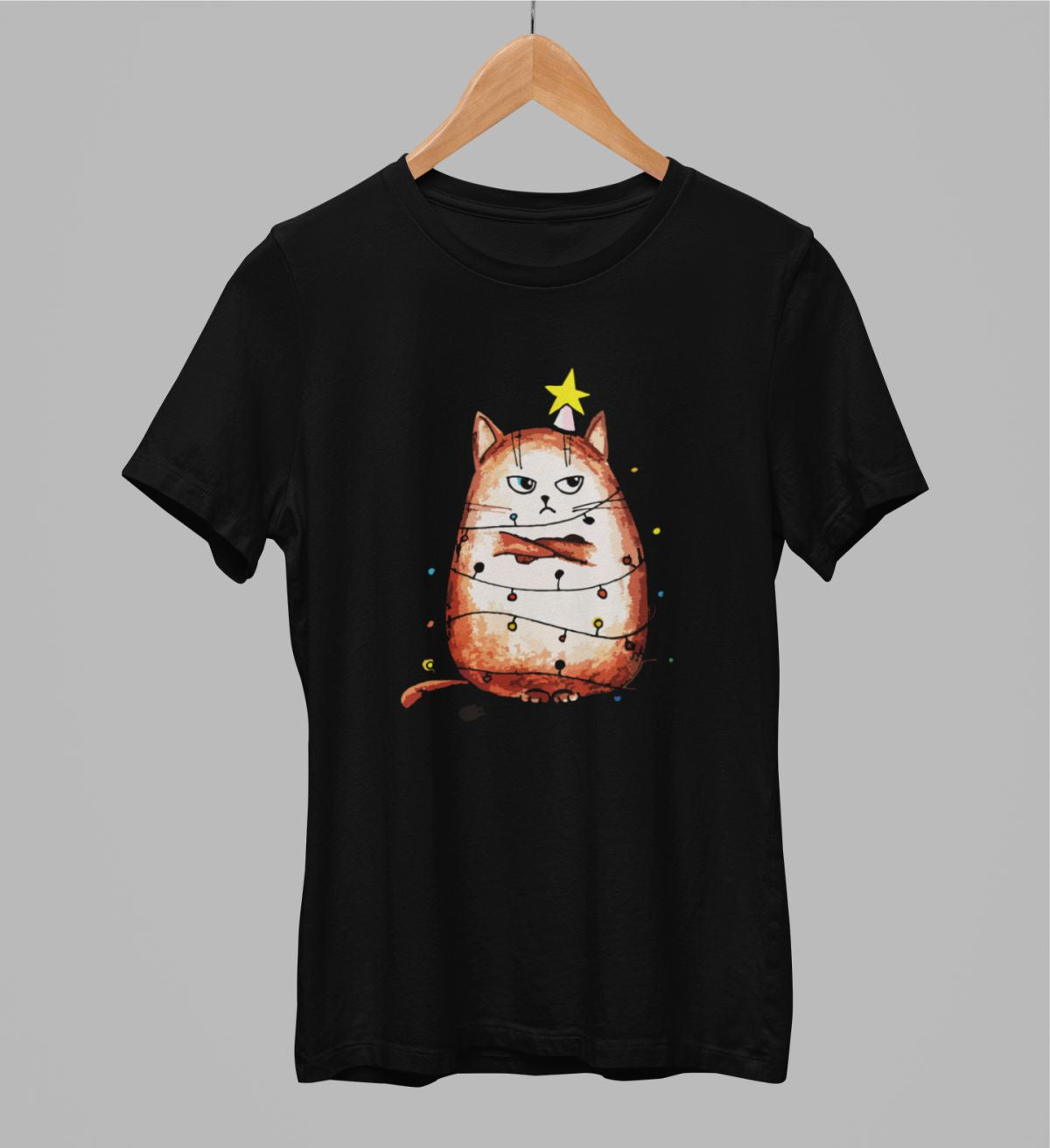 Mustat unisex T-paidat "Vihainen kiss"