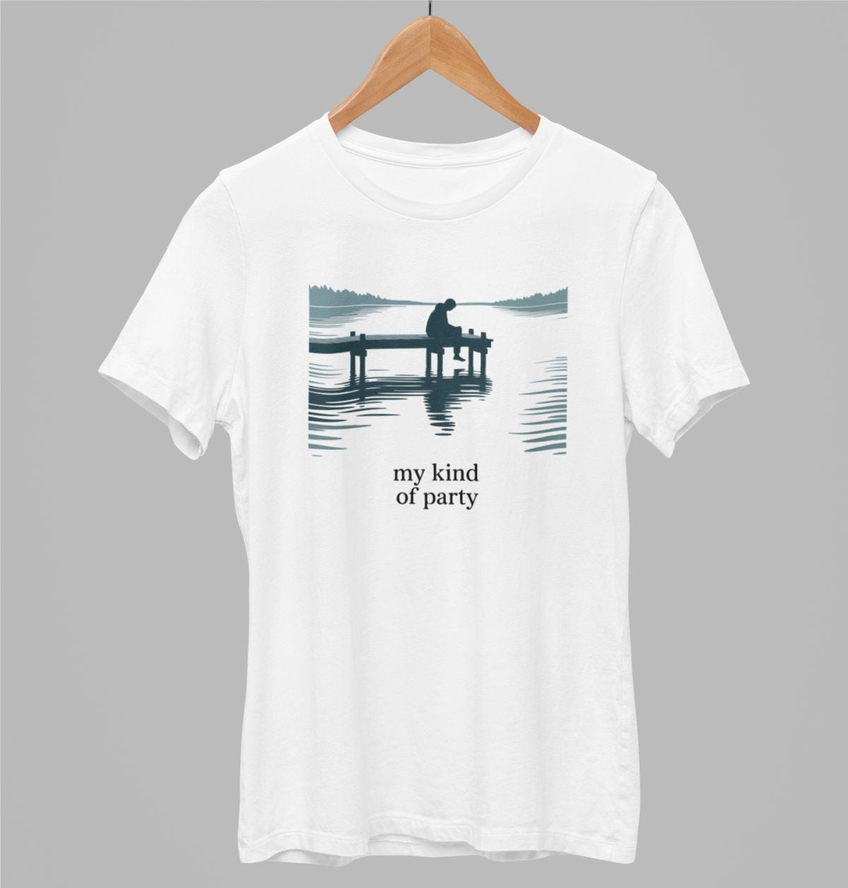 Valkoiset unisex T-paidat "Party"