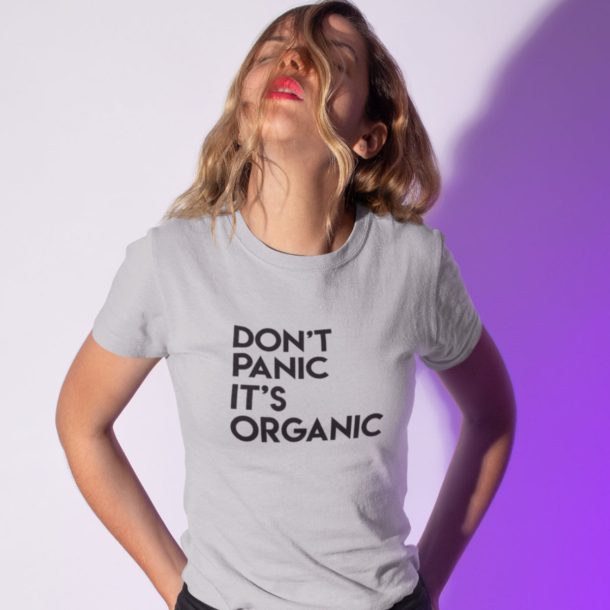 Harmaa meleerattu UNISEX T-paita Älä panikoi