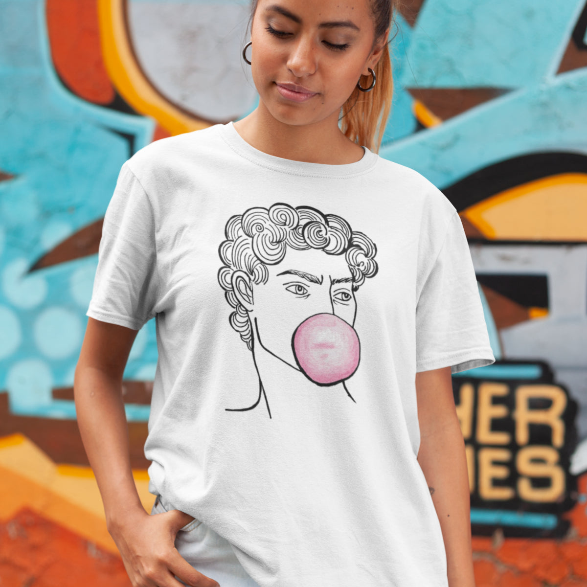 Valkoinen UNISEX T-paita Daavid