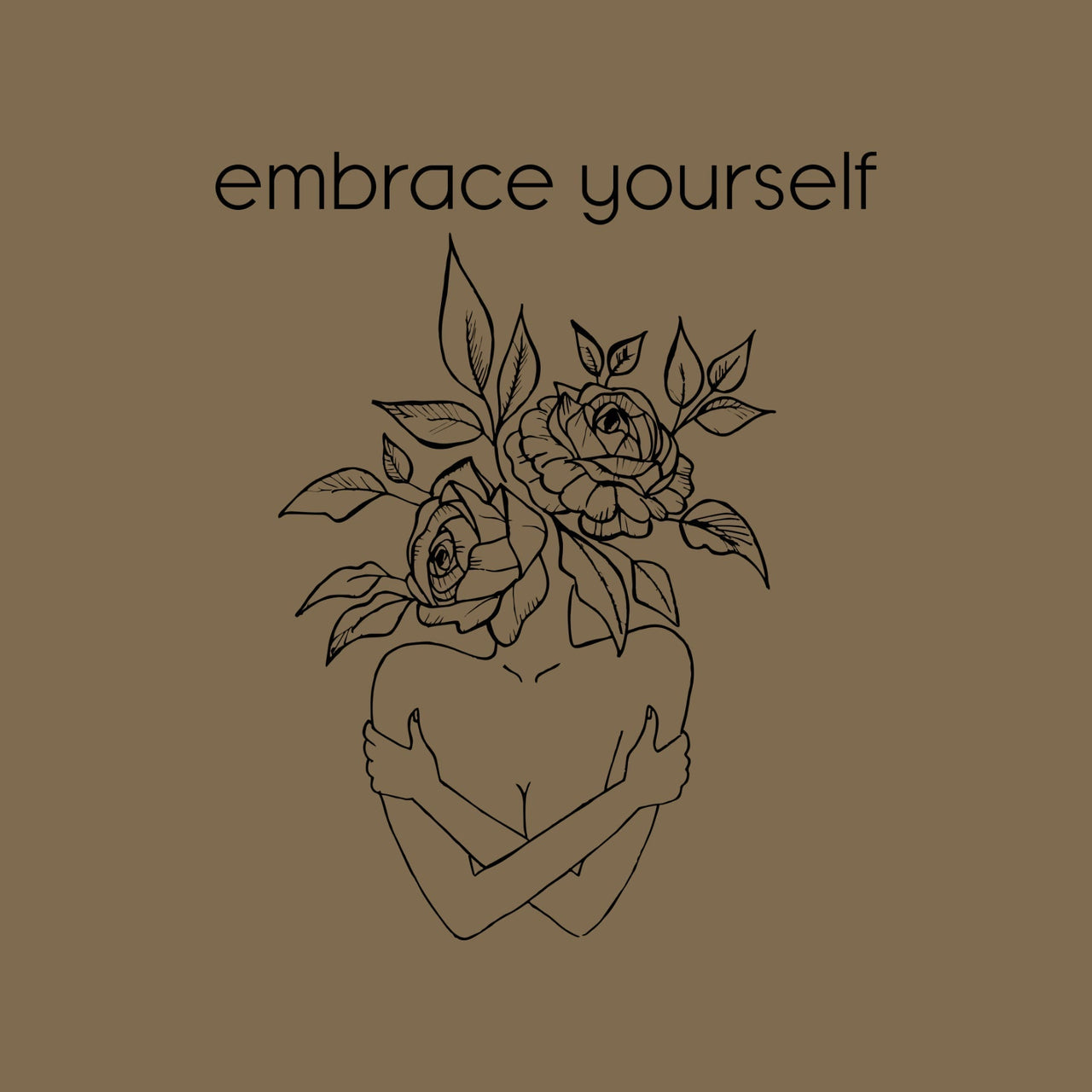 Khaki UNISEX T-paita Hyväksy itsesi