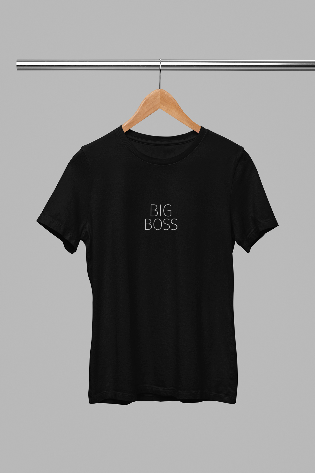 Mustat unisex T-paidat "Big Boss"