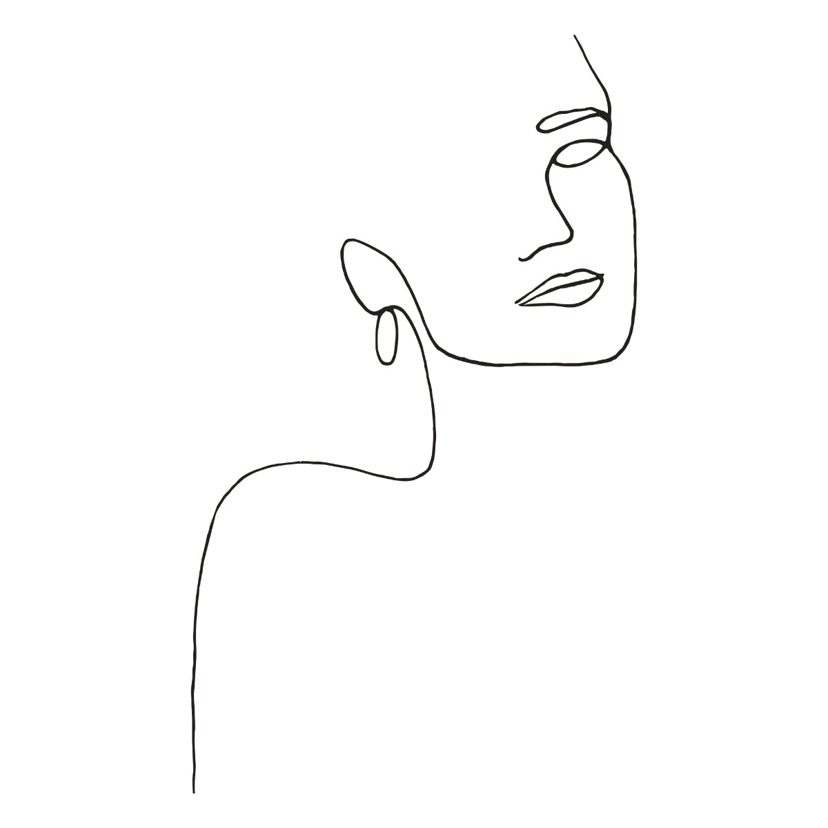 Valkoinen UNISEX T-paita Tyttö