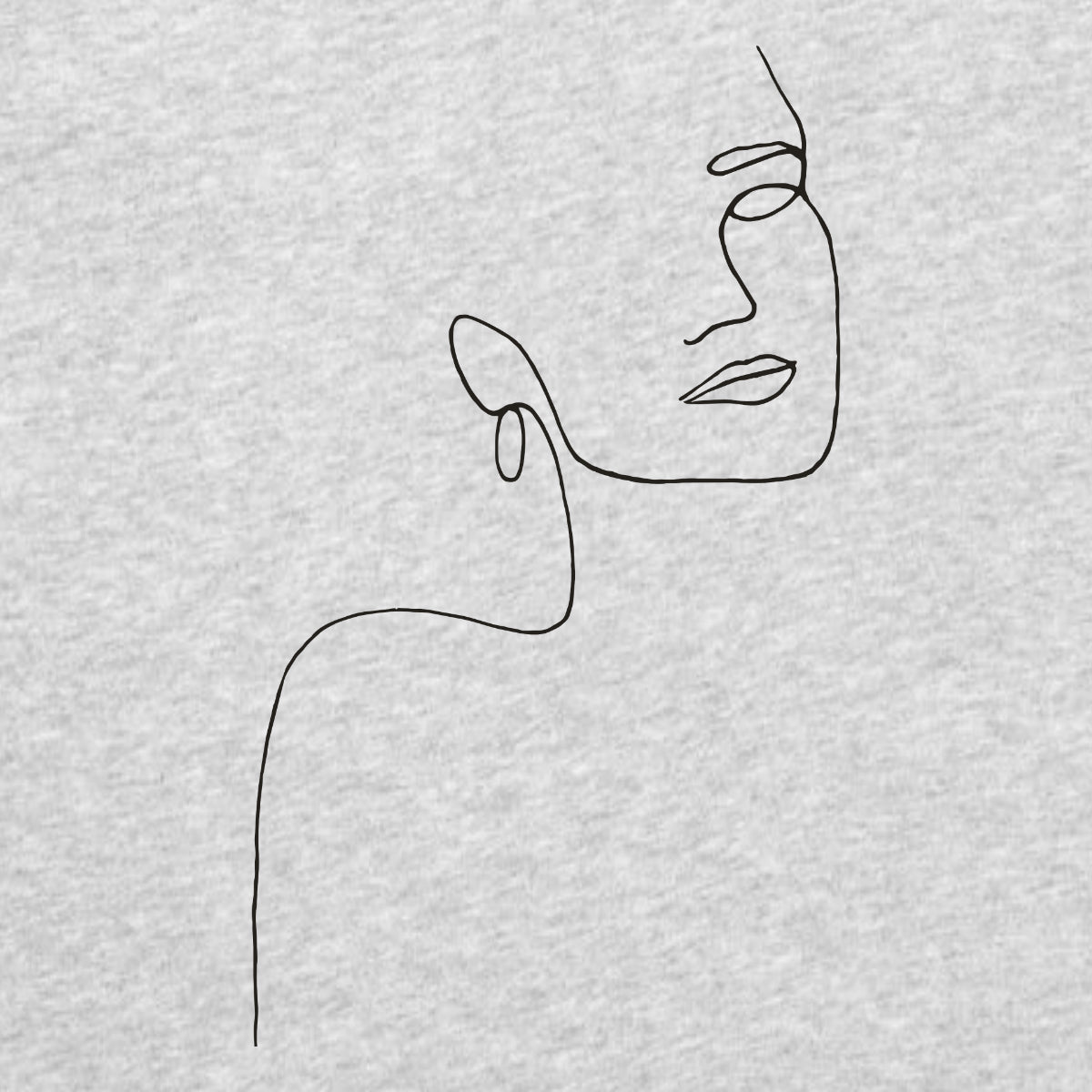 Harmaa meleerattu UNISEX T-paita Tyttö