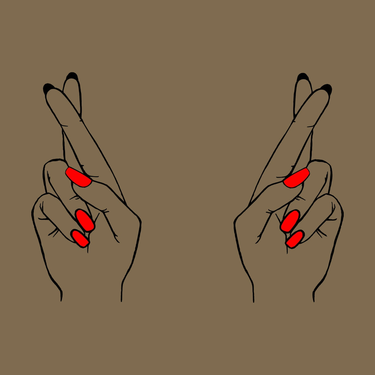 Khaki UNISEX T-paita Sormet