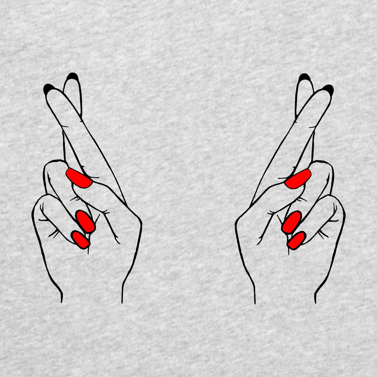 Harmaa meleerattu UNISEX T-paita Sormet