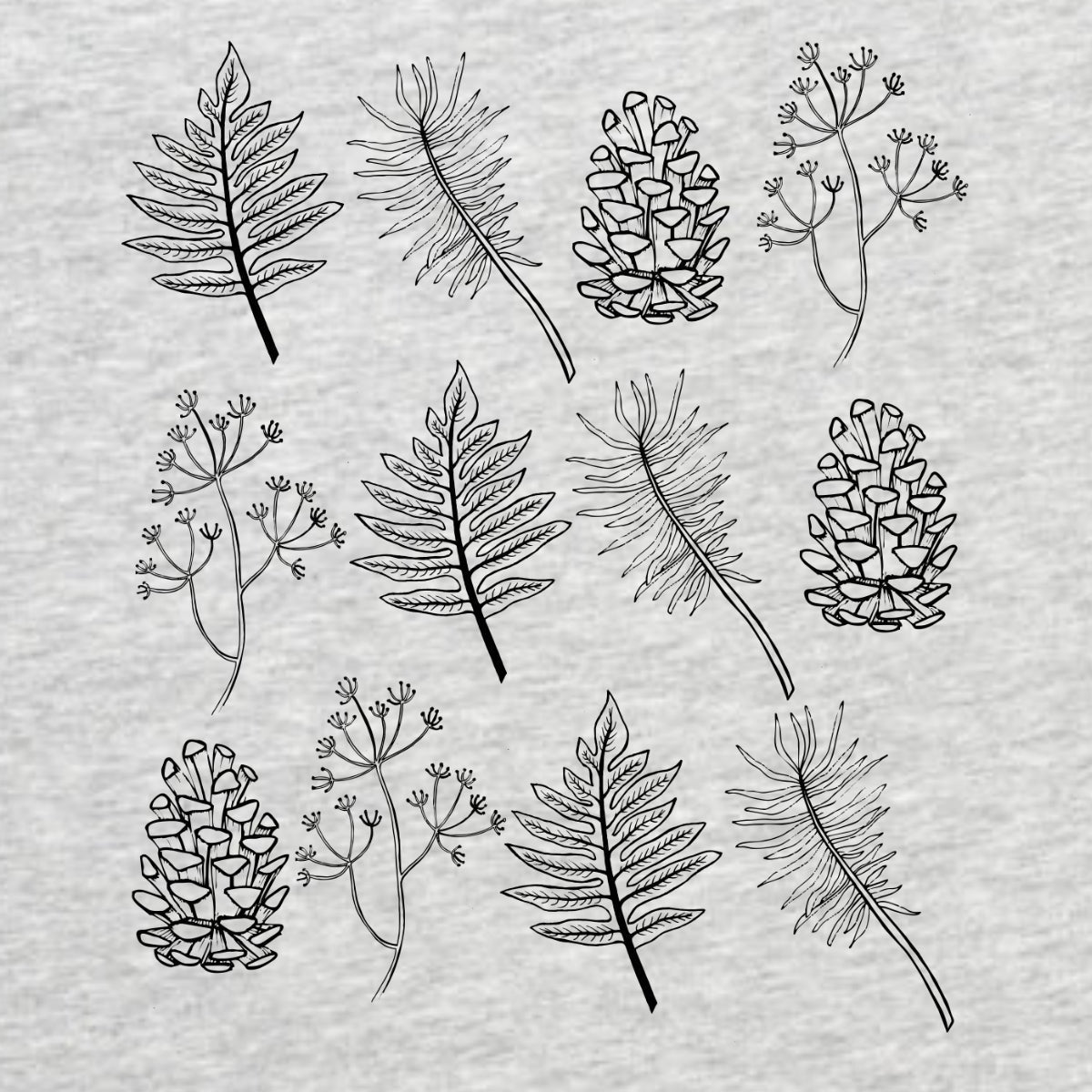 Harmaa meleerattu UNISEX T-paita Luonnolliset aiheet