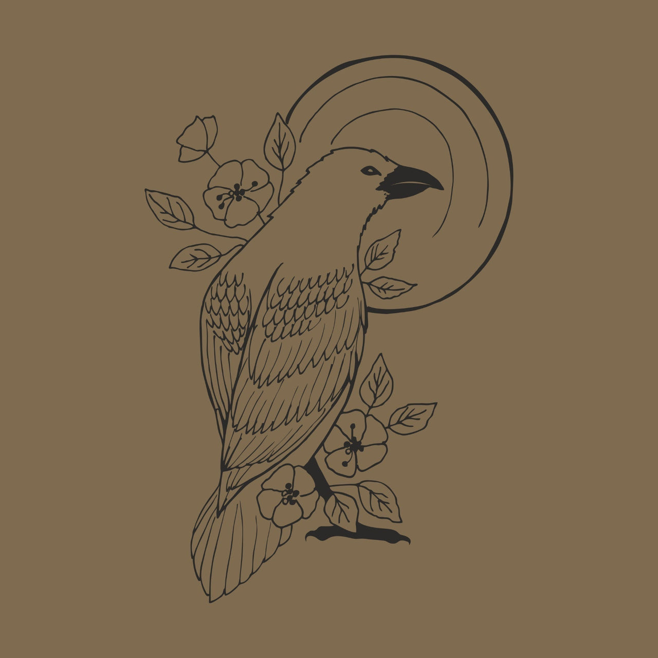 Khaki UNISEX T-paita Varis