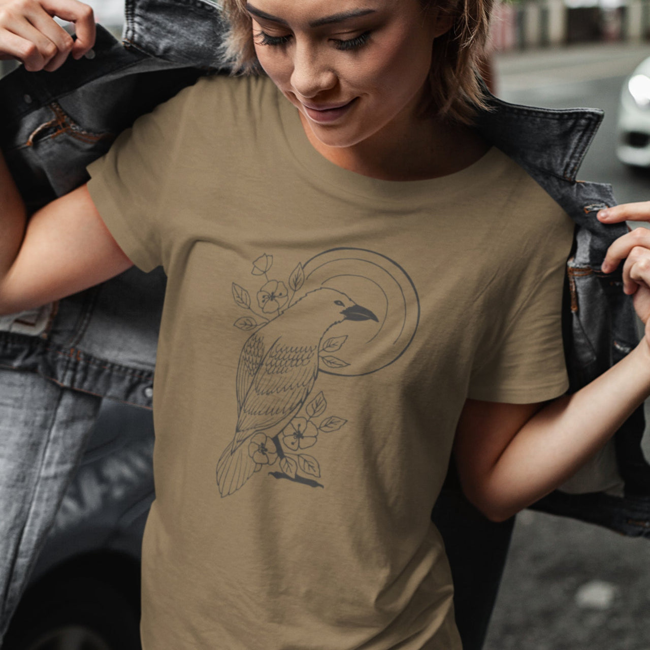 Khaki UNISEX T-paita Varis